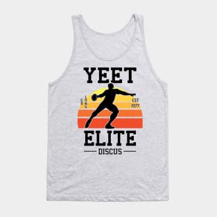 Yeet Elite Discus Athlete Retro Track N Field Athlete Tank Top